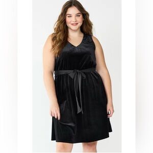 NWT Draper James Black Velvet Dress size 2X